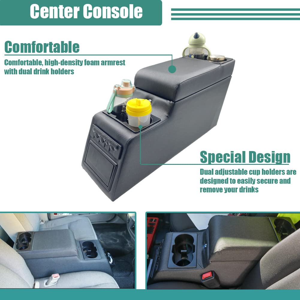 Locking Center Console for Jeep CJ-5 1976-1983, CJ-7 1976-1986, Wrangler YJ 1987-1995 - OHMU