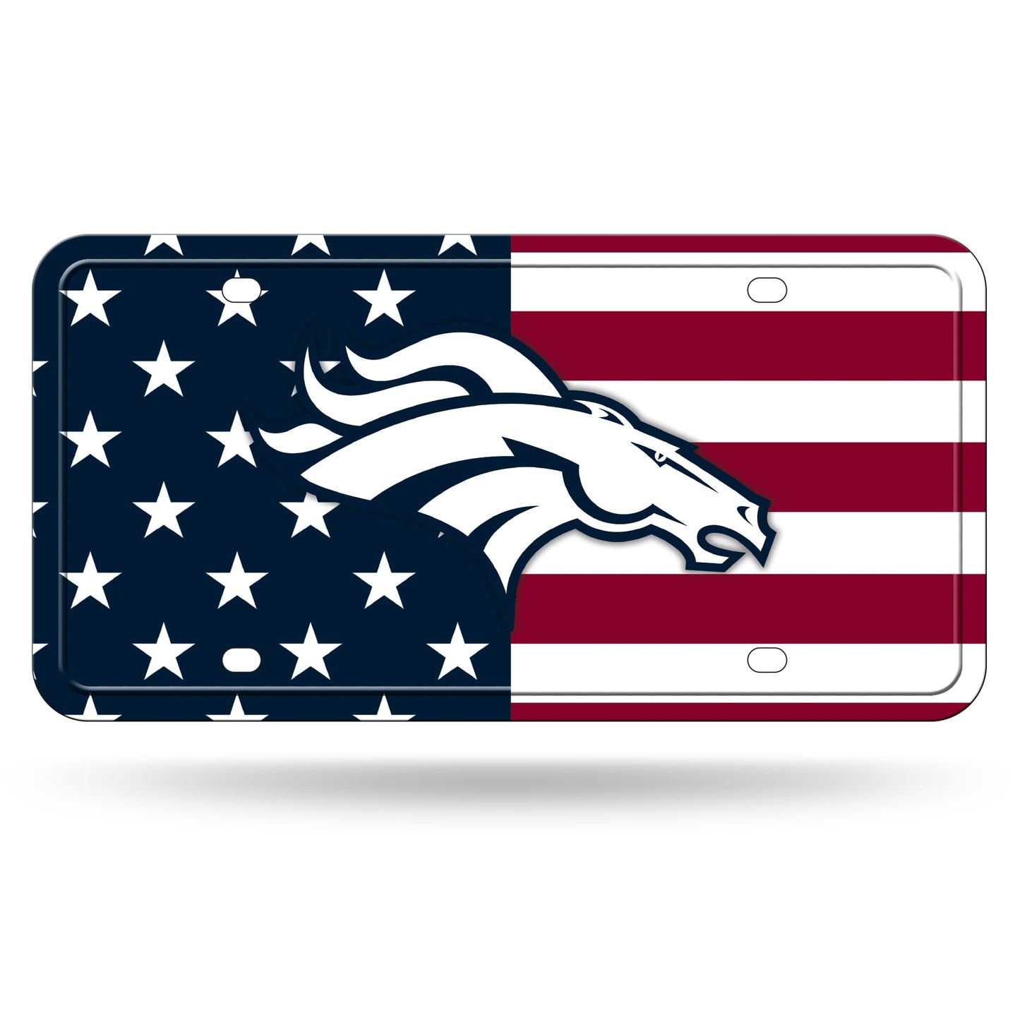 Rico Industries NFL Football USA Metal Auto Tag 6" x 12" - Great for Truck/Car/SUV