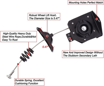 Spare Tire Hoist Assembly for 1999-2017 Chevy/GMC 1500/2500/3500 & Yukon - Only 5/6-Lug, Replaces 924-510/20870067
