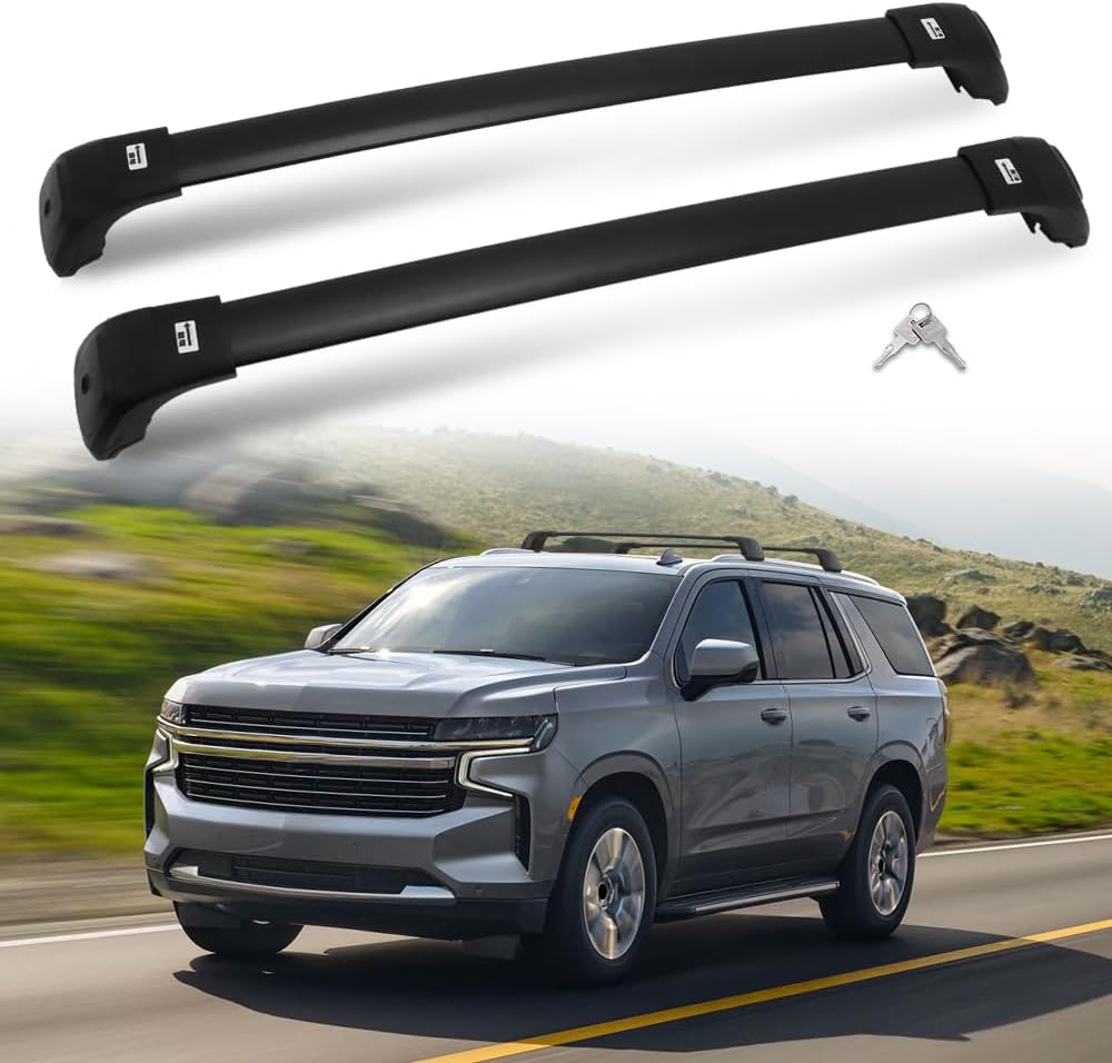 330lbs Lockable Roof Rack Cross Bars Fit for Chevrolet Tahoe,Suburban,GMC Yukon & Yukon XL, Cadillac Escalade ESV 2021 2022 2023 2024 2025 - OHMU