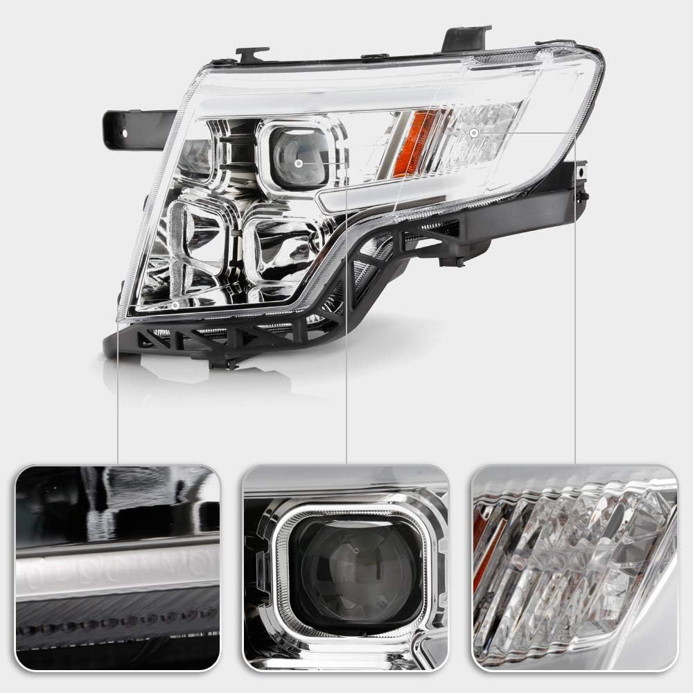 For 2007-2010 Ford Edge LED Tube Style Housing Projector Headlights - OHMU