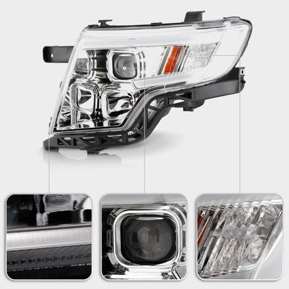 For 2007-2010 Ford Edge LED Tube Style Housing Projector Headlights - OHMU