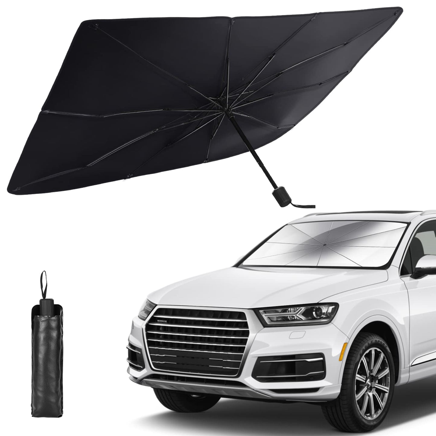 Foldable Car Windshield Sun Shade Umbrella, Large