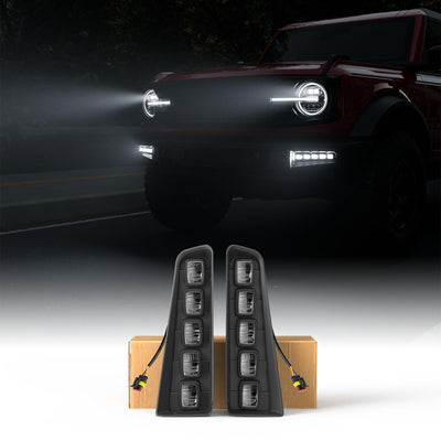 Bronco LED Fog Lights for Modular Bumper, Turn Signals