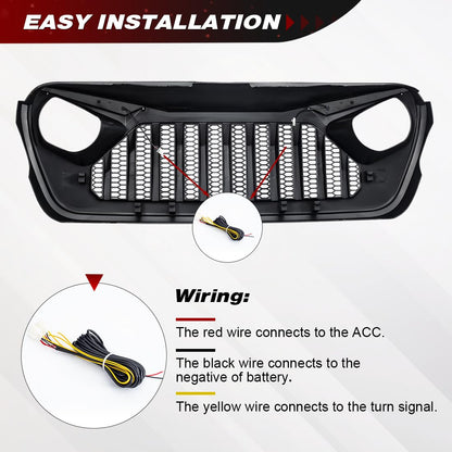 Vader Grille for Jeep Wrangler JL Gladiator JT