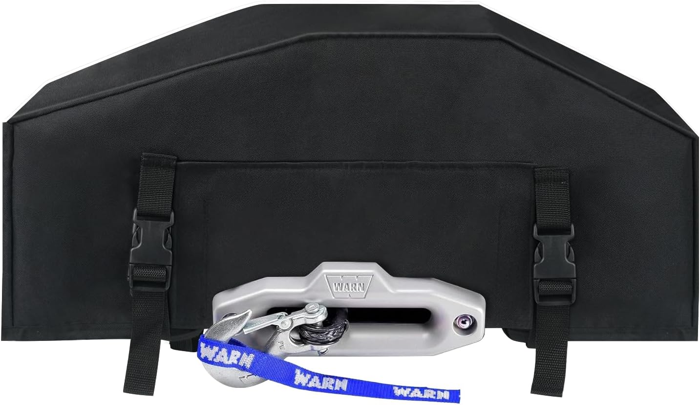 Heavy Duty UV Winch Cover for up to 12000 lb Electric Winches (Black)