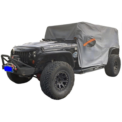 Waterproof Jeep Cab Cover with Zipper & Liner for 2007-2025 Wrangler 4-Door
