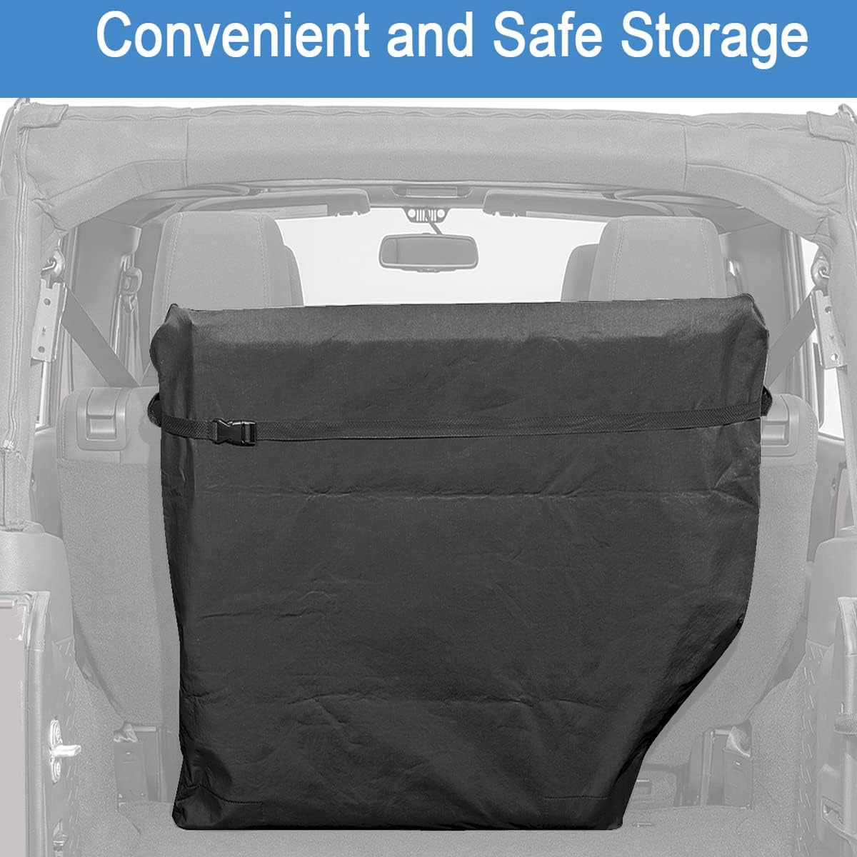 Wrangler Hard Top Freedom Panel Storage Bag,Hardtop Roof Panel Storage Case for Jeep Wrangler JK JL 2/4Dr 2007-2024,Dual Compartment Bag with Soft Inner Flaps