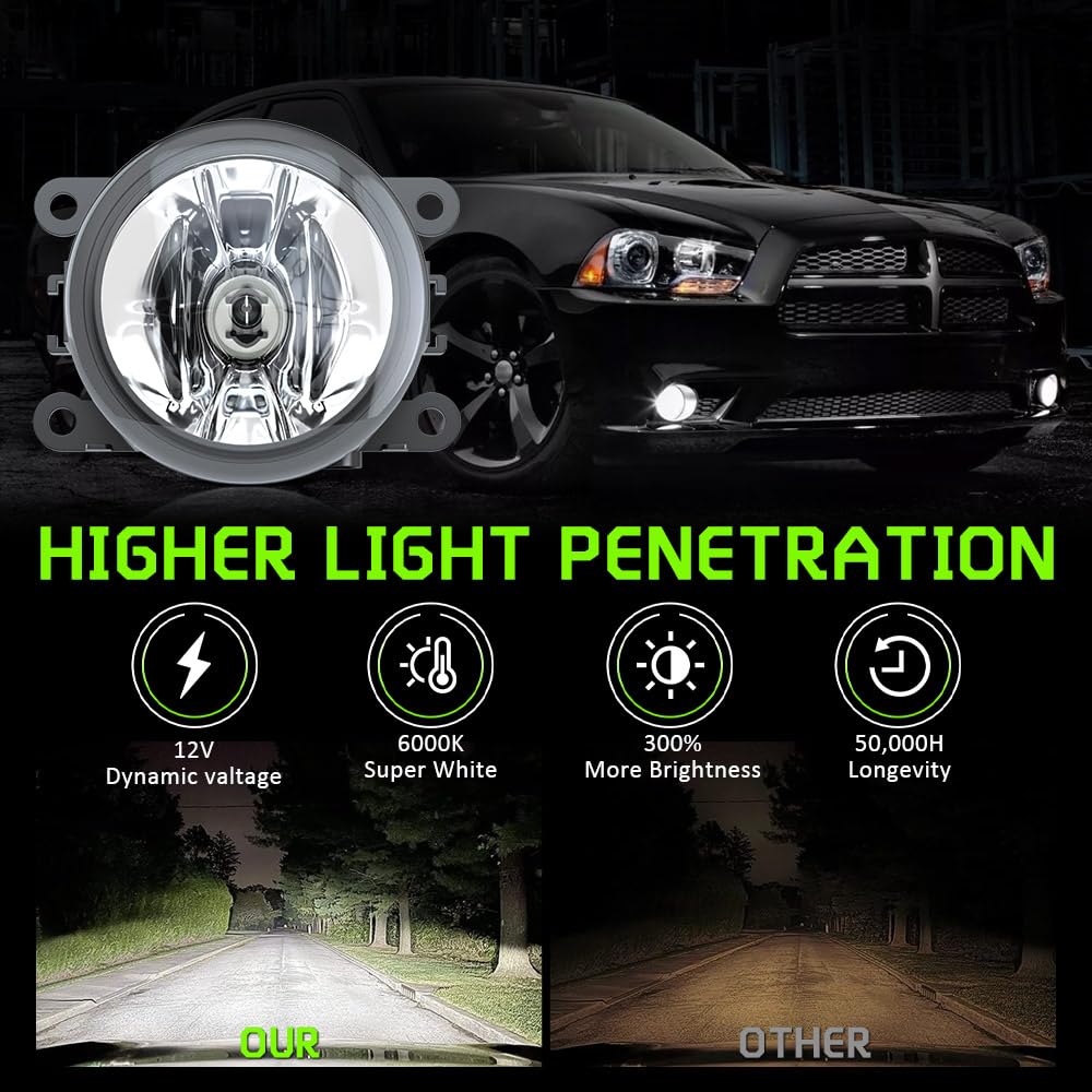 Front Bumper H11 Halogen Fog Lights for Ford Transit Connect/Fusion/Explorer