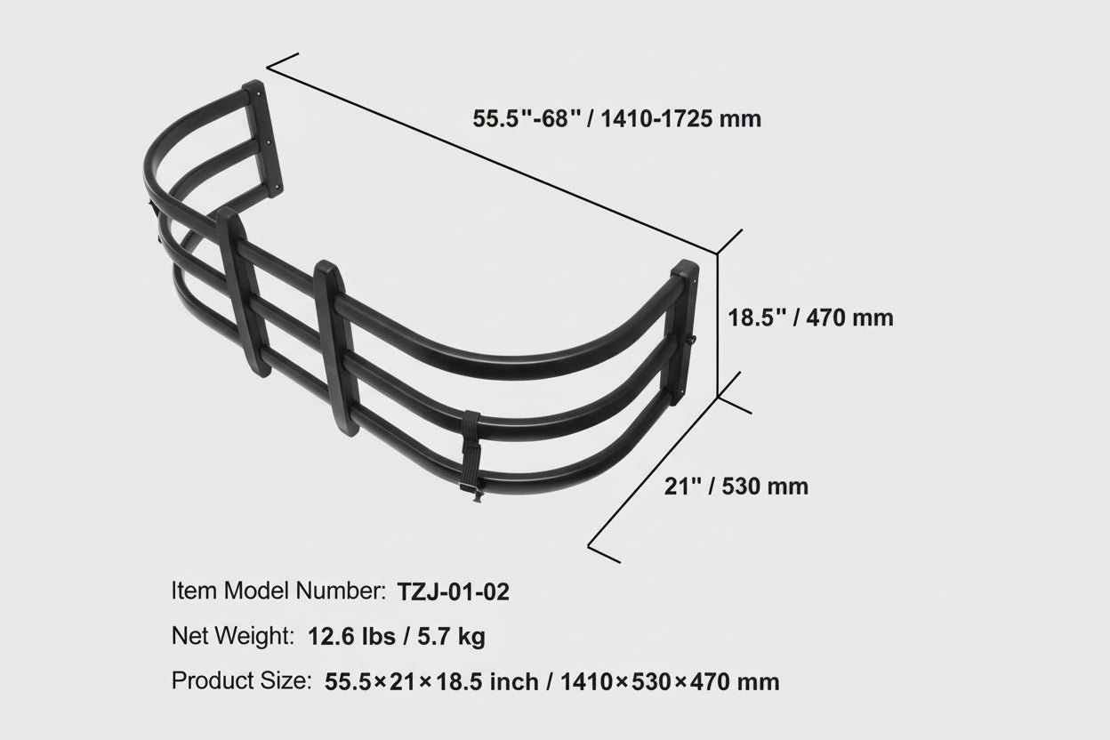 Aluminum Retractable Truck Bed Extender (55.5"-68") for Ford, Ram, Toyota, Chevy, GMC
