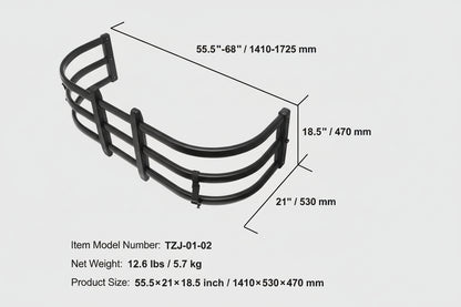 Aluminum Retractable Truck Bed Extender (55.5"-68") for Ford, Ram, Toyota, Chevy, GMC
