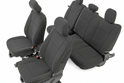 Neoprene Front & Rear Seat Covers for 2015-2026 Ford F-Series Crew Cab (Bucket Seats)