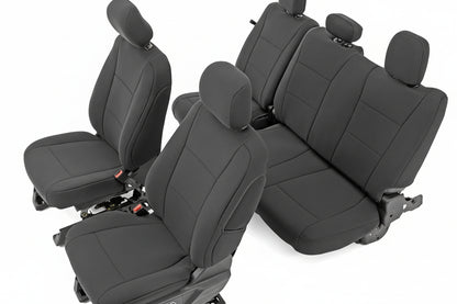 Neoprene Front & Rear Seat Covers for 2015-2026 Ford F-Series Crew Cab (Bucket Seats)