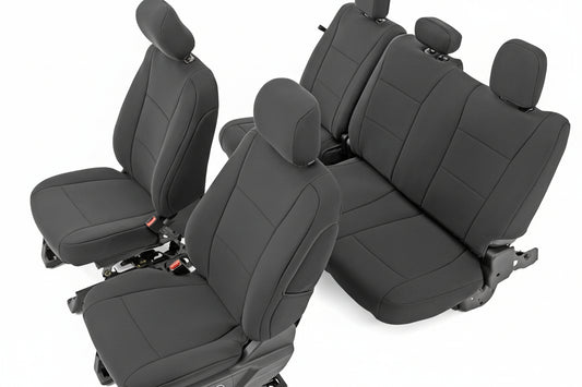 Neoprene Front & Rear Seat Covers for 2015-2026 Ford F-Series Crew Cab (Bucket Seats)