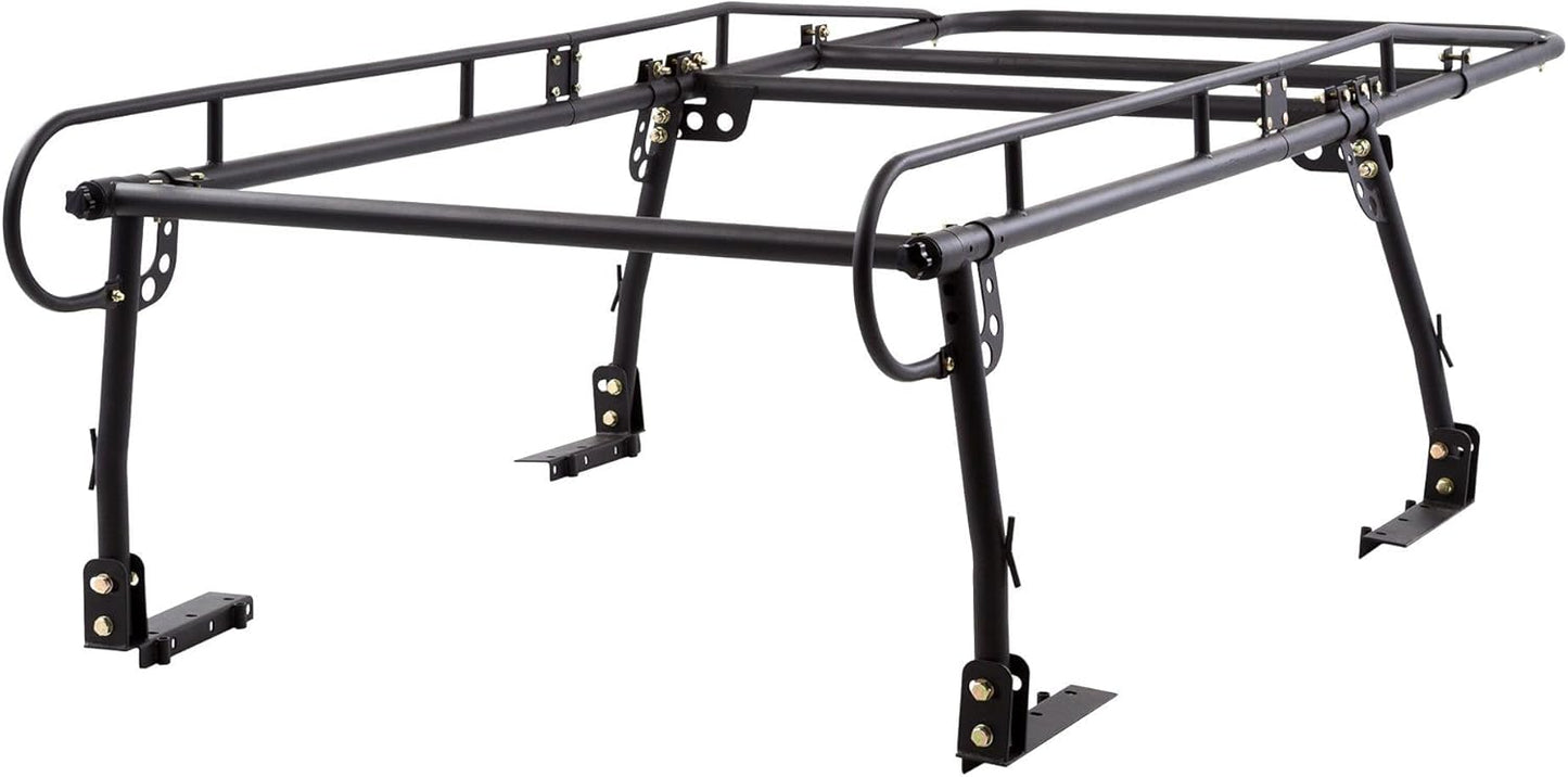 Over-Cab Truck Rack - 800 lb Capacity, Adjustable 49"-64", No-Drill Clamp-On Steel