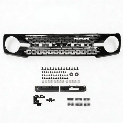 Glossy Black Front Grille for Ford Bronco 2021-2026