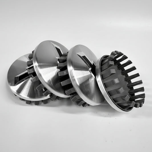 4-PCS Brushed Center Caps for 2019+ Chevy Colorado/Silverado/Suburban/Tahoe - Replaces 22837060, 20942002