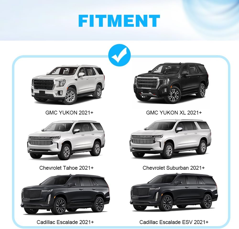 330lbs Lockable Roof Rack Cross Bars Fit for Chevrolet Tahoe,Suburban,GMC Yukon & Yukon XL, Cadillac Escalade ESV 2021 2022 2023 2024 2025 - OHMU