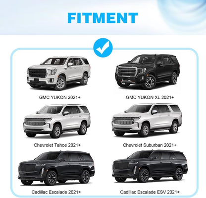 330lbs Lockable Roof Rack Cross Bars Fit for Chevrolet Tahoe,Suburban,GMC Yukon & Yukon XL, Cadillac Escalade ESV 2021 2022 2023 2024 2025 - OHMU