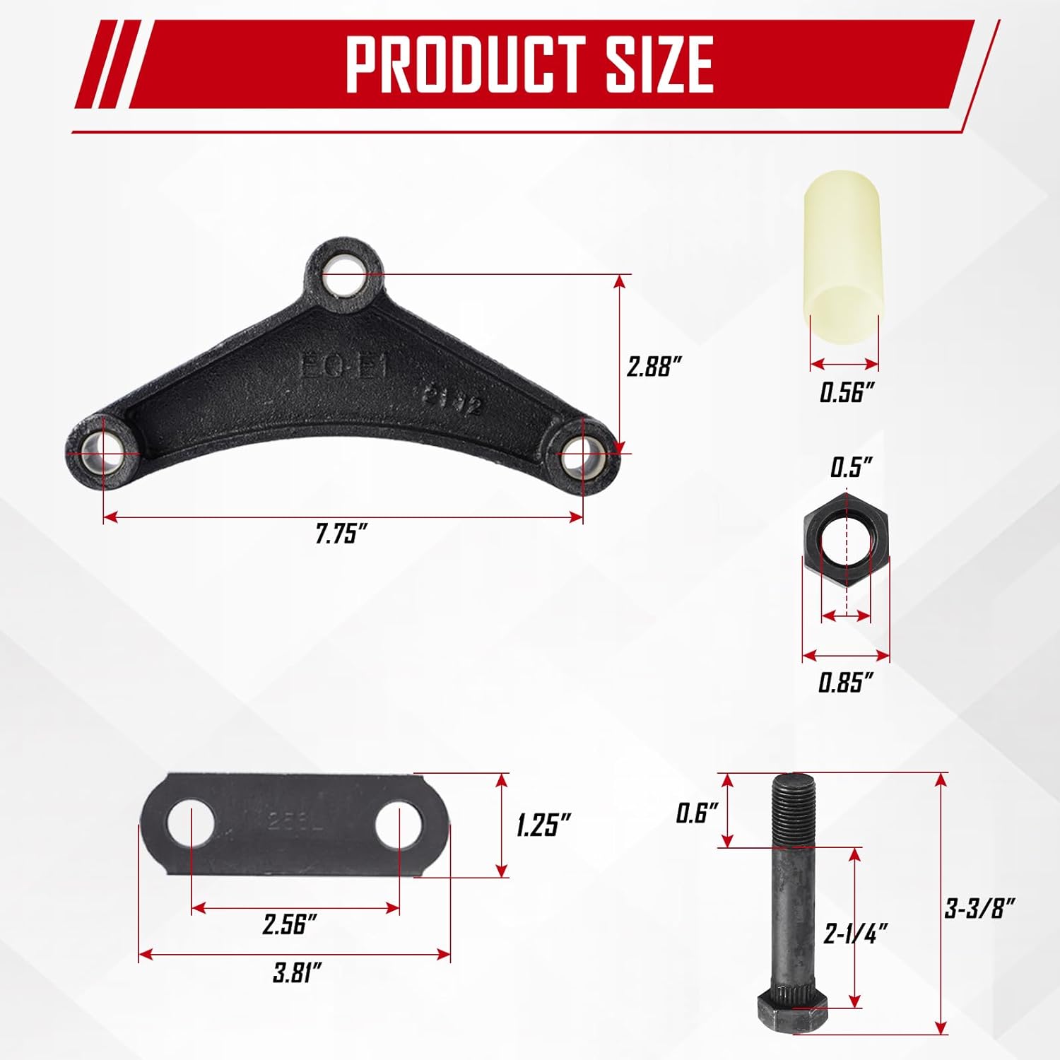 Trailer Shackle Kit (3.5K -5.2K Axles) - OHMU