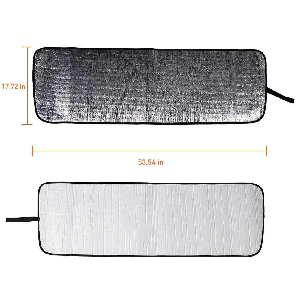 Triple Layer Aluminum Sun Shade for 2018-2025 Jeep Wrangler JL & Gladiator JT - Silver