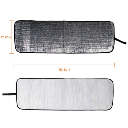 Triple Layer Aluminum Sun Shade for 2018-2025 Jeep Wrangler JL & Gladiator JT - Silver