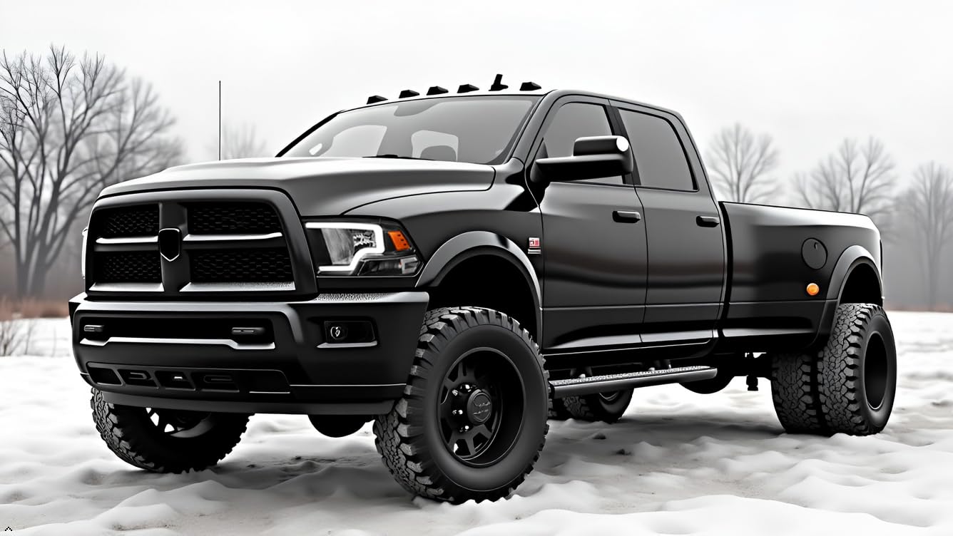 Black LED Bar Headlights for 2009-2018 Dodge Ram 1500/2500/3500 (Pair) - Includes Bulbs