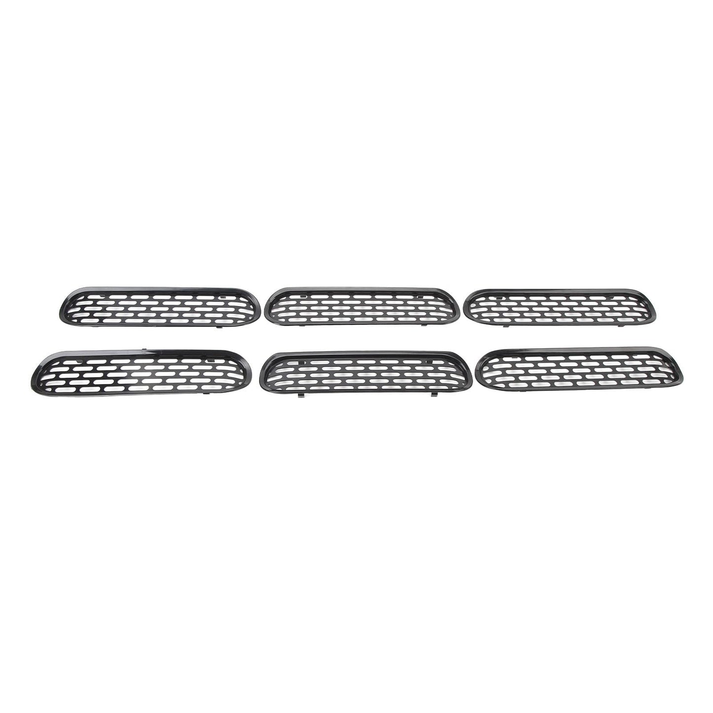 Bronco Front Grille Inserts Trim, Black ABS Mesh Cover