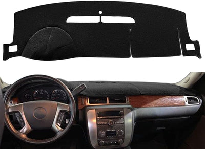 Dashboard Cover Dash Mat Carpet Fit for 2007-2014 Chevy Chevrolet Tahoe Suburban,2007-13 Chevy Avalanche Silverado 1500 2500 3500 LTZ /2007-13 GMC Sierra SLT Denali,2007-14 GMC Yukon XL