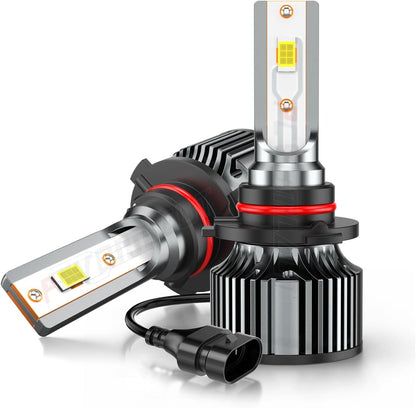 Compatible For DODGE RAM 1500 2500 3500 2009-2018, 9005 High Beam H11 Low Beam 9145/9140/H10 Fog Light Bulbs, 6500K White, 500% Brightness with Cooling Fan, Plug and Play, Waterproof, Pack of 6