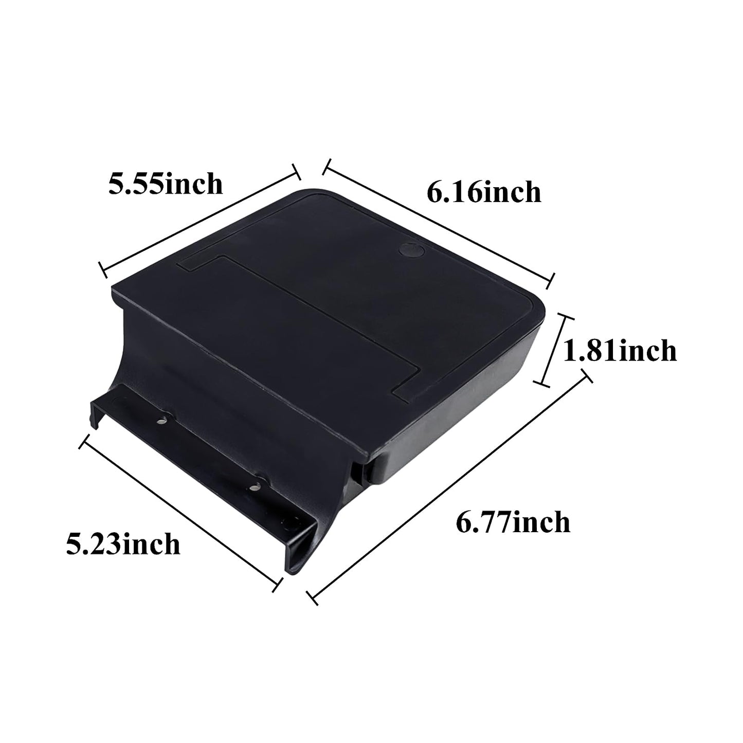 Center Console Hidden Storage Box for 2018-2026 Jeep Wrangler JL & Gladiator JT - One-Touch Access, Black
