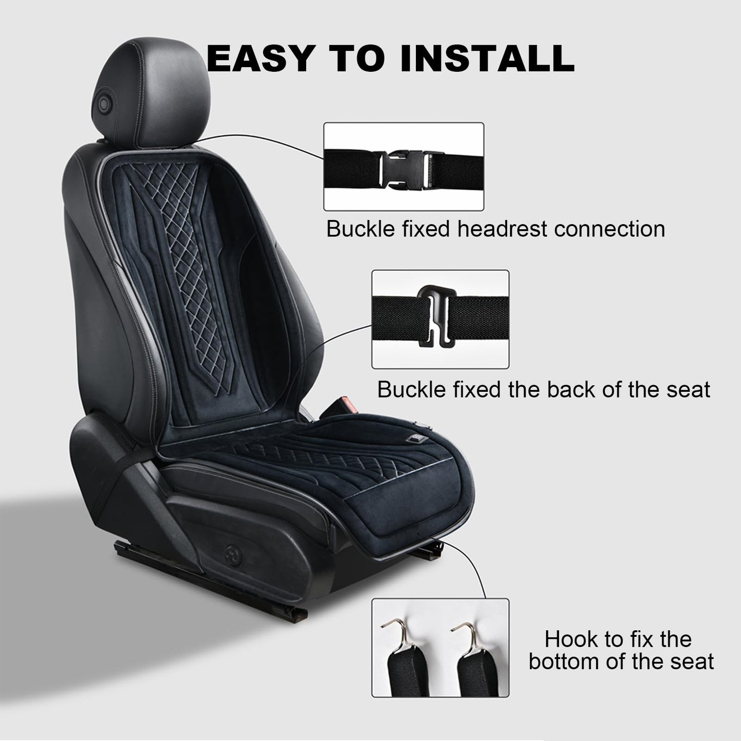Winter Car Seat Cushions - Universal Fit for Cars & SUVs (2-Pack)