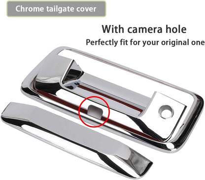 Chrome Handle + Mirror + Tailgate Cover Kit for 2014-2018 Chevy/GMC 1500/2500/3500 (Excludes Tow Mirror)