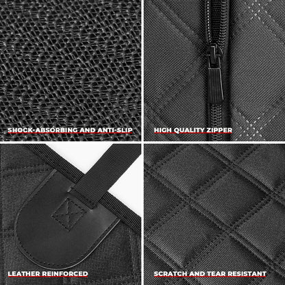 Dog Seat Cover for Back Seat of Full Size Crew Cab Trucks with Fold Up Seats - OHMU