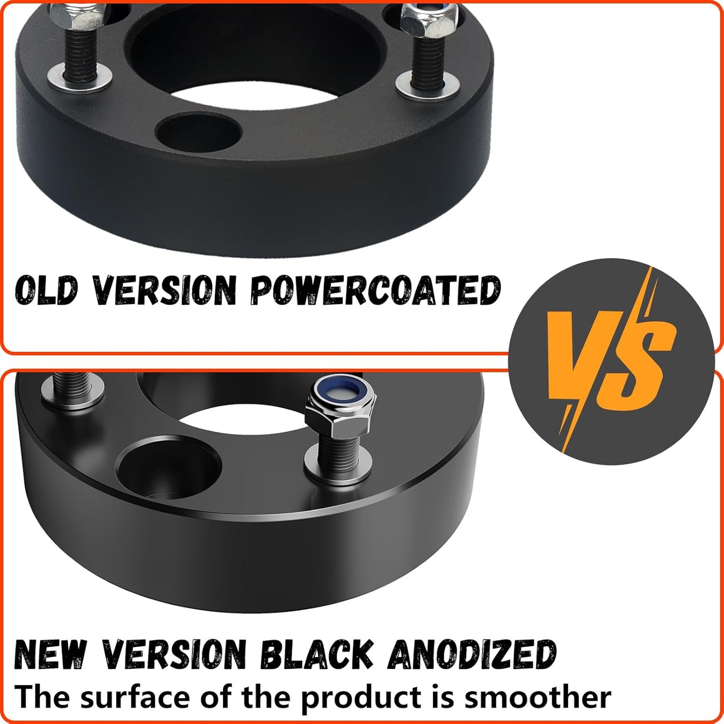 2" Front Leveling Lift kit for Dodge Ram 1500 2006-2024 4WD, Lifronkit Raise 2 Inch Front Strut Spacers Compatible with Dodge Ram Suspension Lift Kits 2006-2023 Black Anodized(new version)