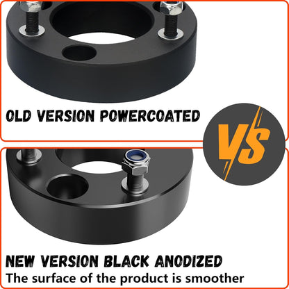 2" Front Leveling Lift kit for Dodge Ram 1500 2006-2024 4WD, Lifronkit Raise 2 Inch Front Strut Spacers Compatible with Dodge Ram Suspension Lift Kits 2006-2023 Black Anodized(new version)