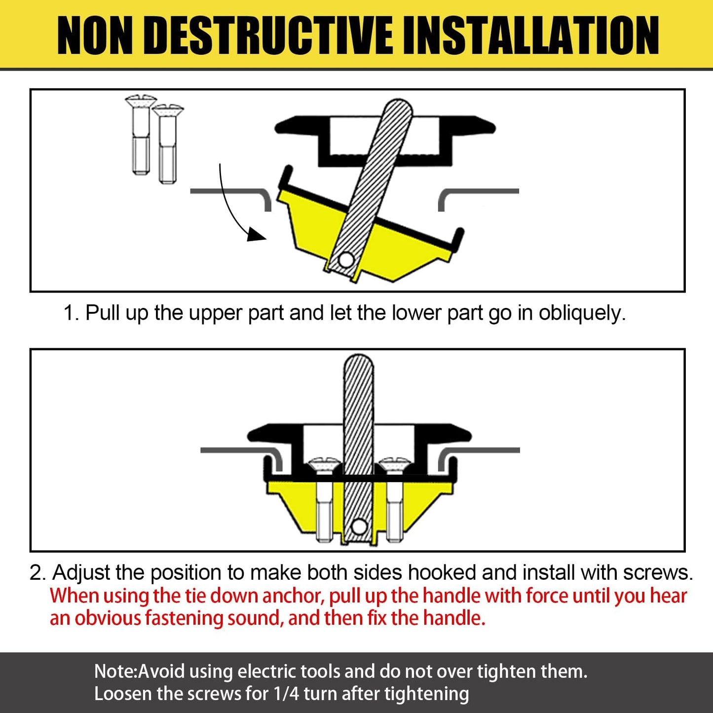 Retractable Truck Bed Tie Down Anchors for F150 Silverado RAM
