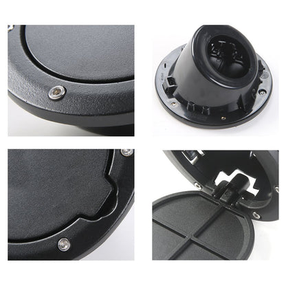 Black Aluminum Fuel Filler Door Cover for 2007-2018 Jeep Wrangler JK