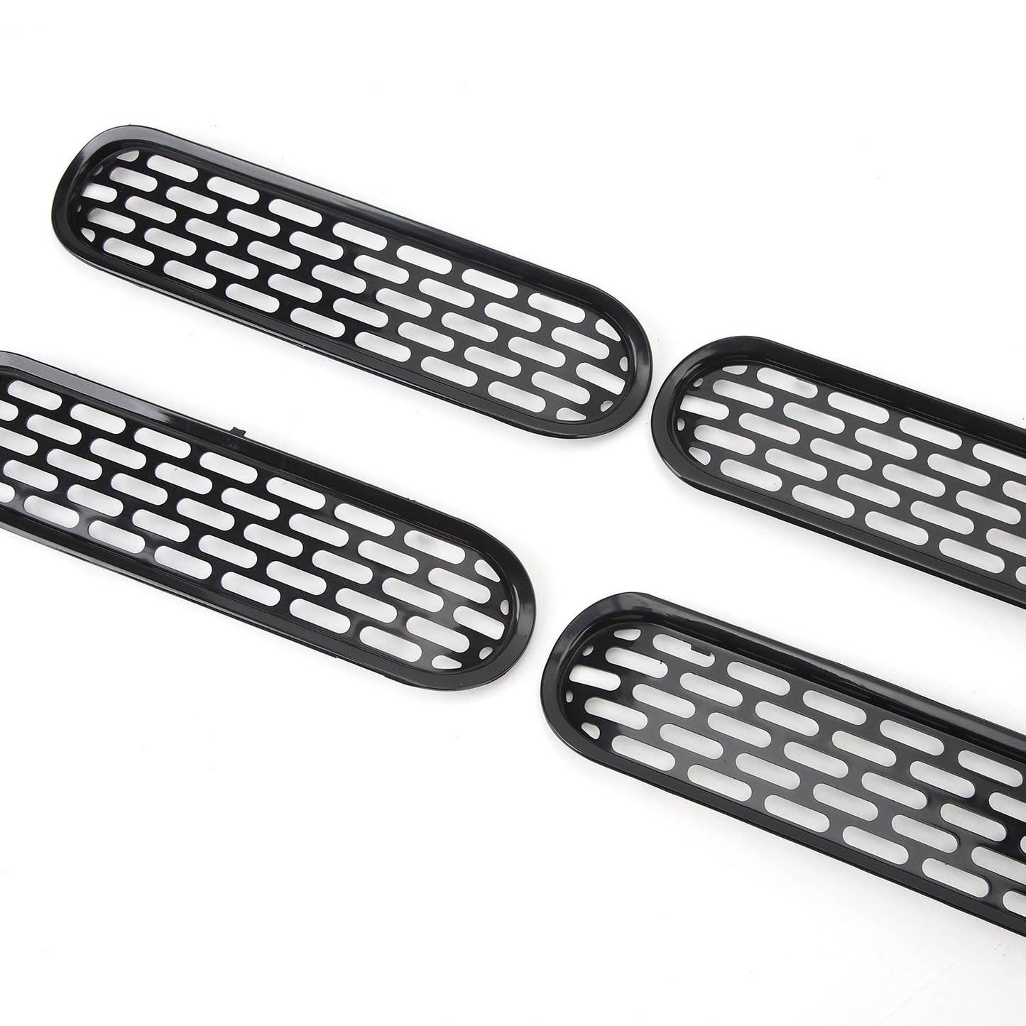 Bronco Front Grille Inserts Trim, Black ABS Mesh Cover