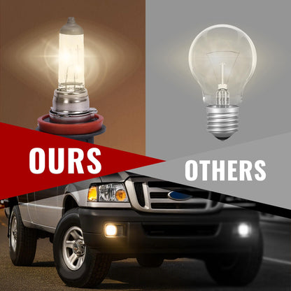 Pair Fog Lights w/Bulb for 2006-2007 Ford Ranger Left & Right