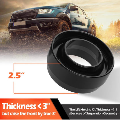 3" Front PU Leveling Spacers for 1994-2018 Ram 1500 2WD & 1994-2011 Ram 2500/3500 2WD (2-PCS)