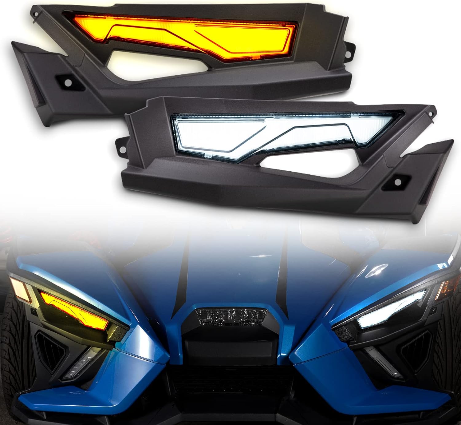 Front Upper Accent Panel & LED Light Kit for Polaris Slingshot S SL SLR R 2020-2024 - OHMU