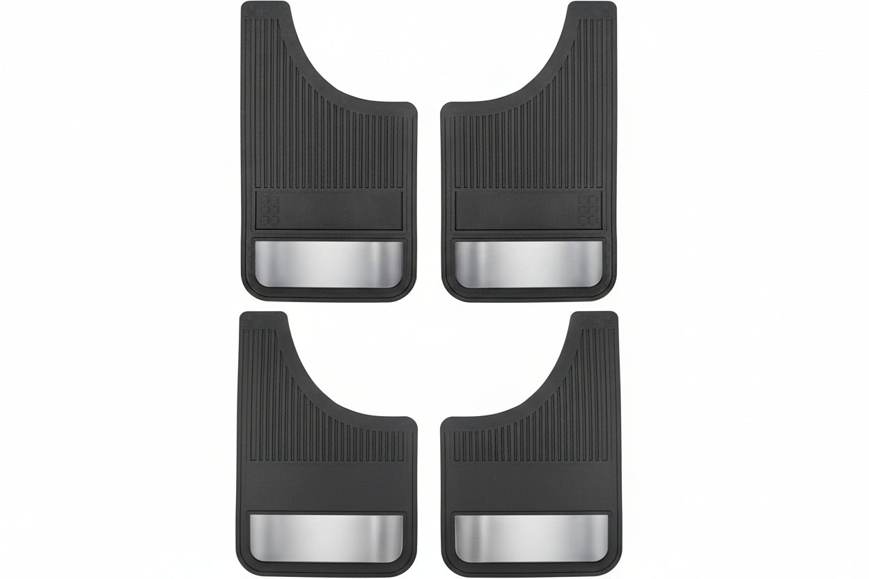 Heavy Duty Mud Flaps with Night Reflectors - 4-Pack Front & Rear