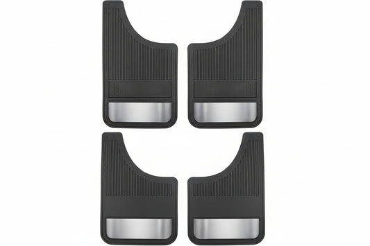 Heavy Duty Mud Flaps with Night Reflectors - 4-Pack Front & Rear