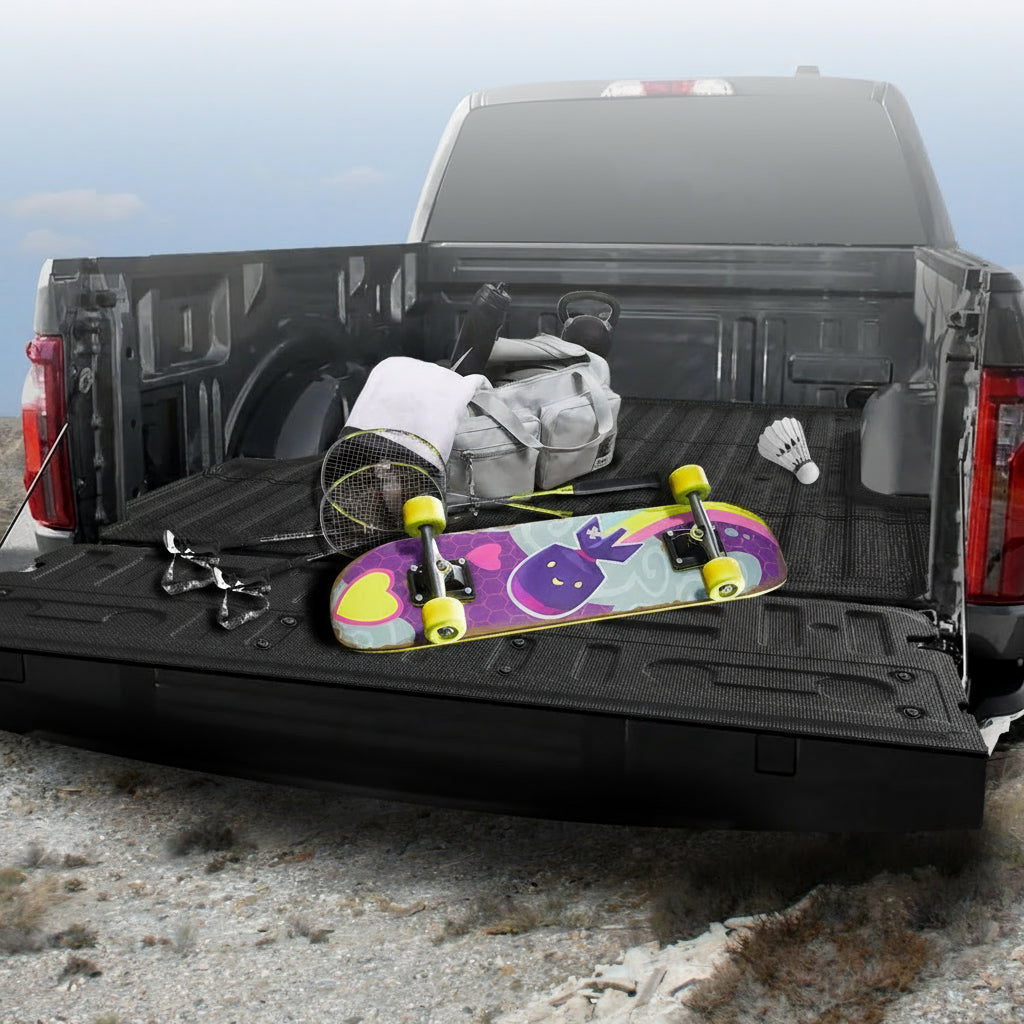 LASFIT Tailgate Mat for Ford F-150 2021-2026(Without Work Surface or Pro Access Tailgate) Truck Tailgate Liner All Weather Protector TPE Tailgate Cover, 1pc Black