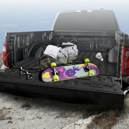 LASFIT Tailgate Mat for Ford F-150 2021-2026(Without Work Surface or Pro Access Tailgate) Truck Tailgate Liner All Weather Protector TPE Tailgate Cover, 1pc Black
