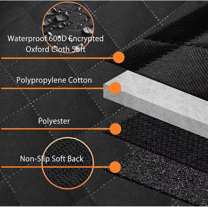 100% Waterproof Dog Seat Cover Hammock - 600D Heavy Duty, Mesh Window, Nonslip for Cars/Trucks/SUVs
