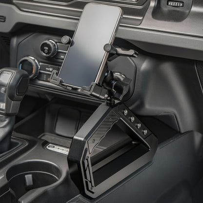 Aluminum Center Console Grab Handle with Phone Holder for Ford Bronco 2021+(Not fit for Ford Bronco Sport)