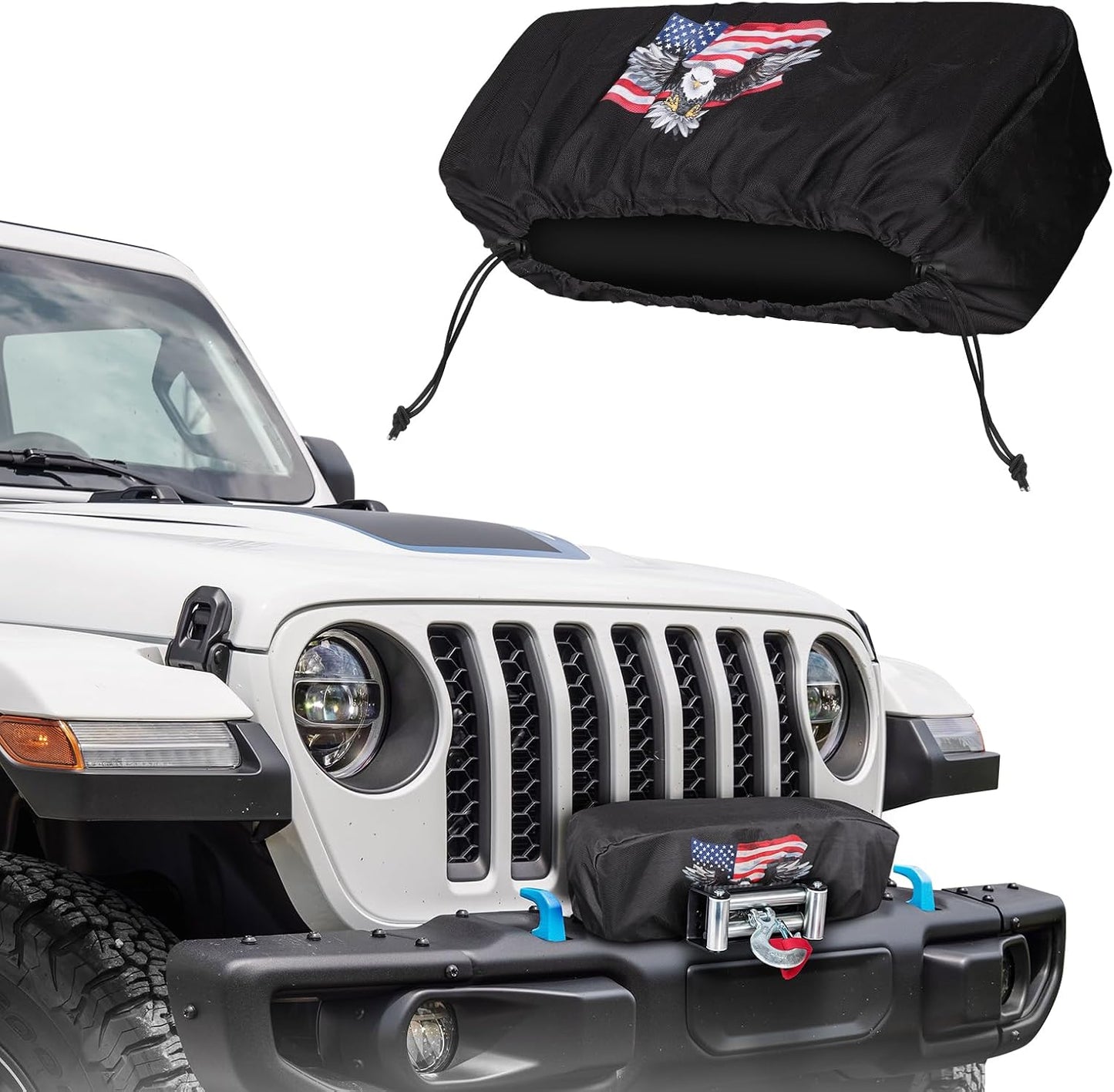 Heavy Duty Winch Cover - UV & Waterproof for 8500-17500 lbs, Universal Fit