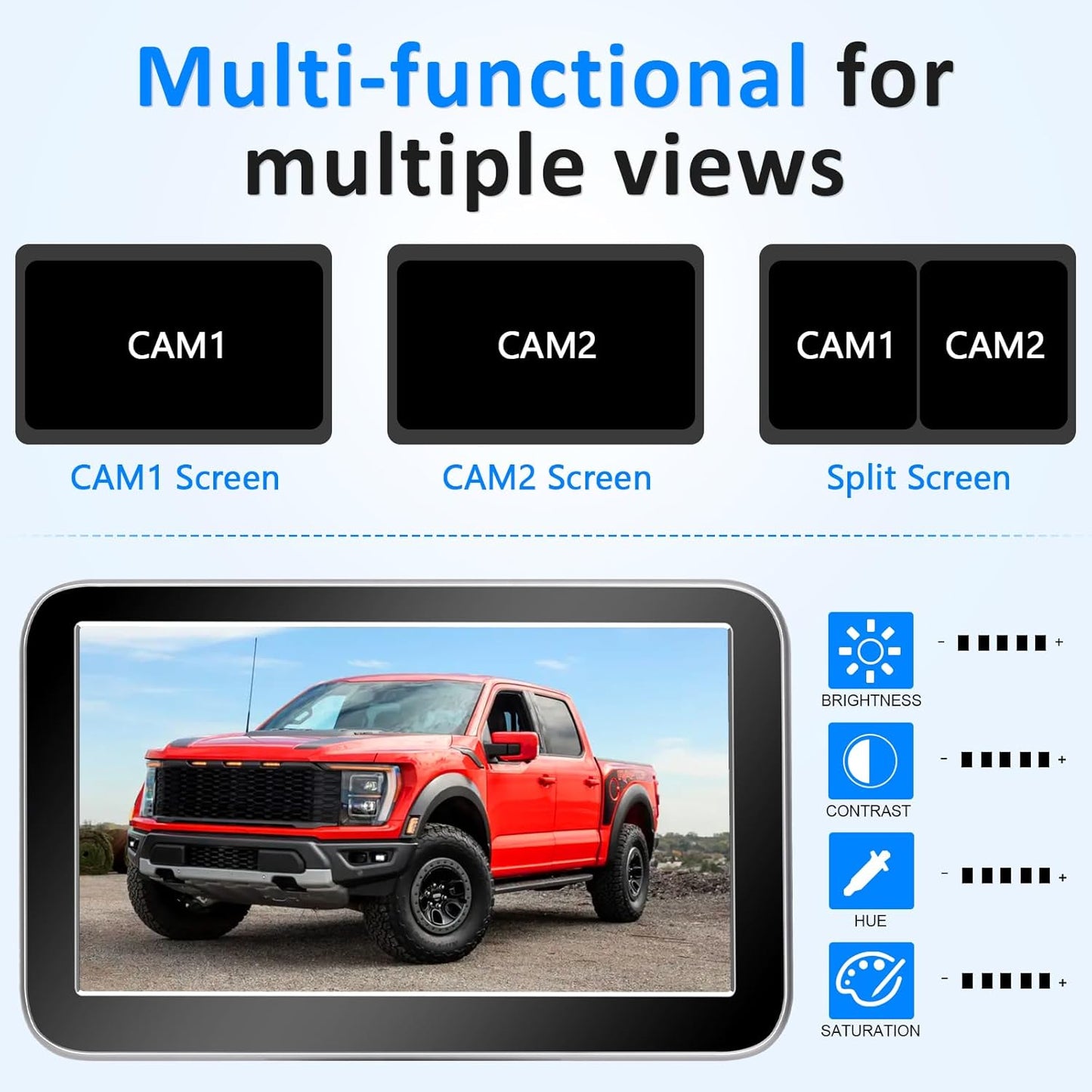 7-Inch Wireless Backup Camera for Truck ,Pickup, Trailer, Cars - OHMU